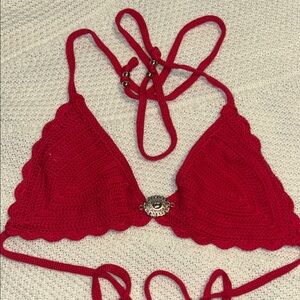 Forever 21 Red Crochet Bra